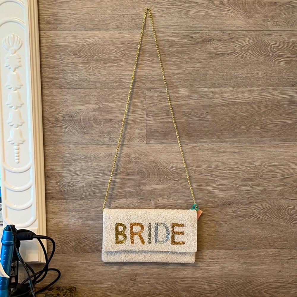 Beaded Bride clutch/shoulder bag